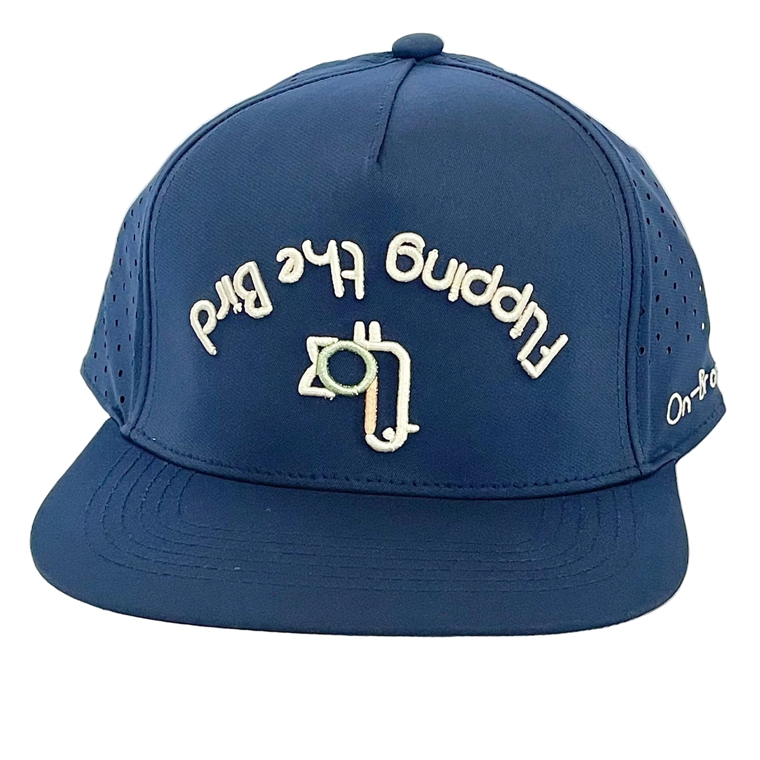 On-Brand Dome Piece Cap in blue, Off-Brand style