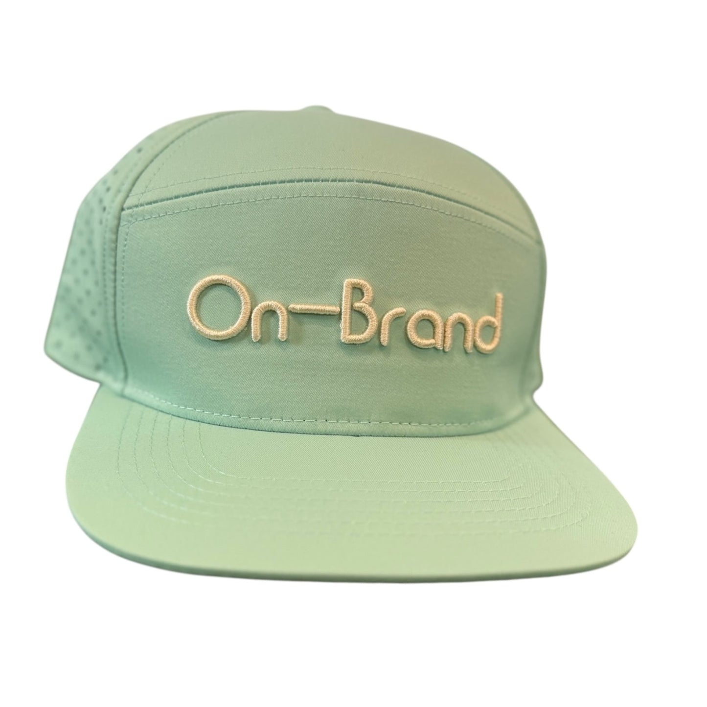 Seafoam On-Brand Golf cap with raised On-Brand wordmark embroidery