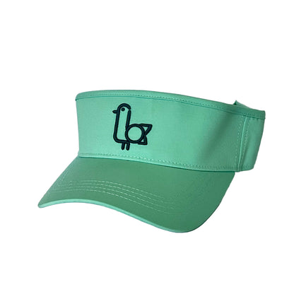 Seafoam On-Brand Golf visor with embroidered seagull logo