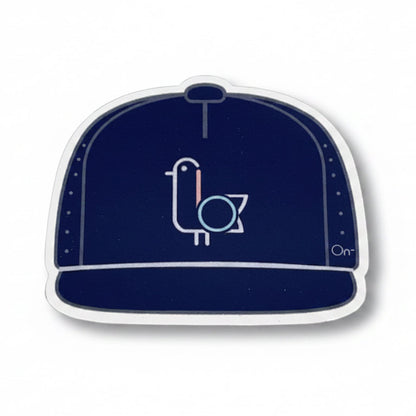 On-Brand Golf die-cut sticker — navy On-Brand performance cap with the seagull logo