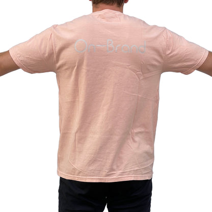 On-Brand Golf peach tee — back